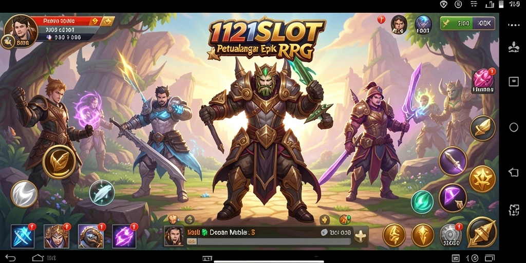 Tampilan epic dari gameplay RPG 1121SLOT yang mendebarkan.