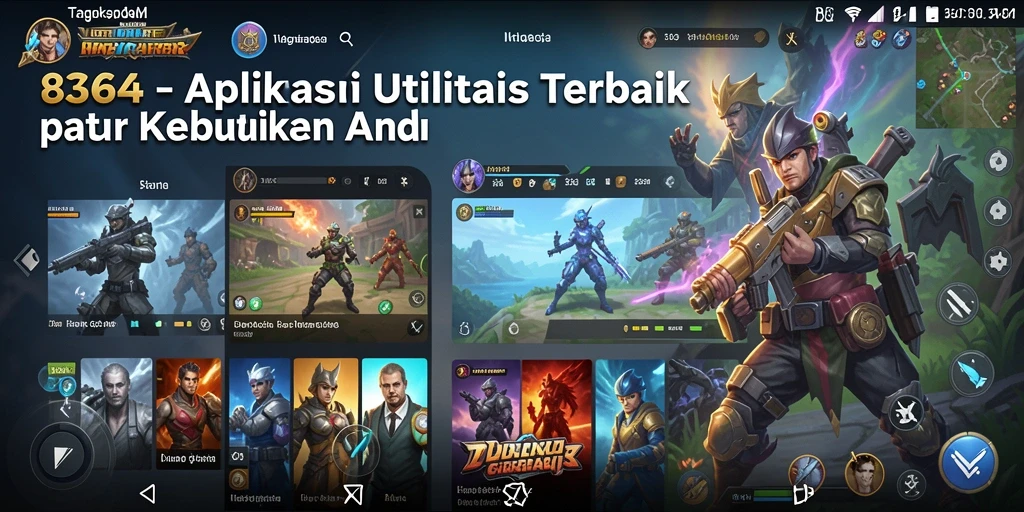 Screenshot aplikasi 8364 dengan tampilan dashboard yang ringkas dan fungsional.