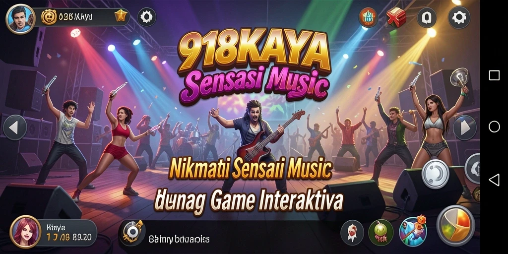 Tampilan gameplay 918KAYA yang penuh warna dan interaktif.