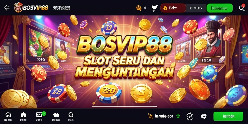 Tampilan gameplay Slot yang menarik di BOSVIP88, penuh warna dan efek visual.