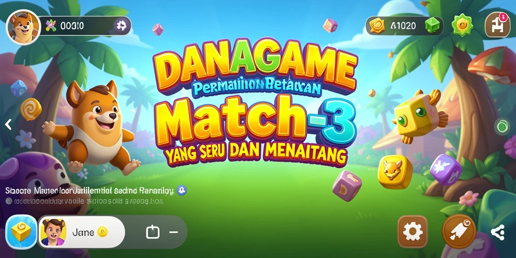 Screenshot gameplay <strong>DANAGAME</strong> yang penuh warna dan menyenangkan.