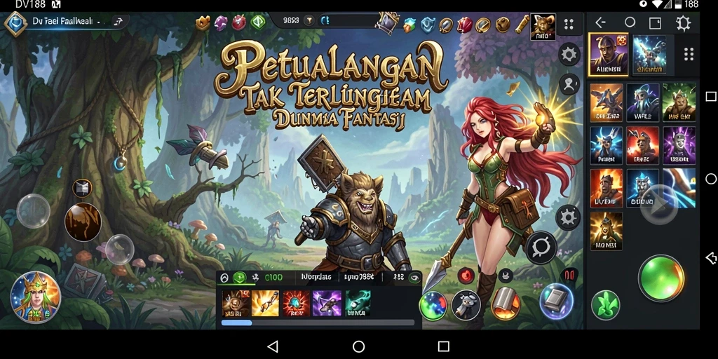 Screenshot DV188 menampilkan aksi petualangan seru di dunia fantasi.