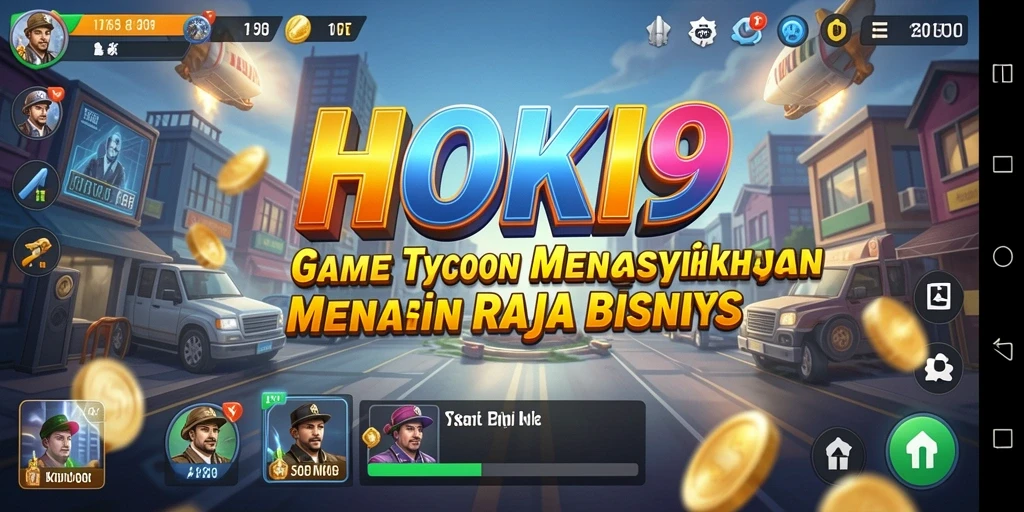 Tampilan gameplay HOKI9 menampilkan pengelolaan bisnis yang menarik.