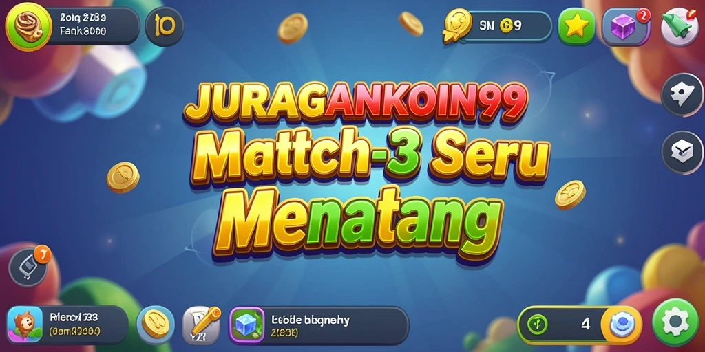 Screenshot utama gameplay JURAGANKOIN99 dengan tampilan warna-warni.