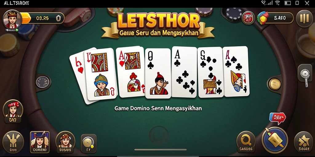 Screenshot LETSTHOR menunjukkan gameplay seru dari permainan domino.
