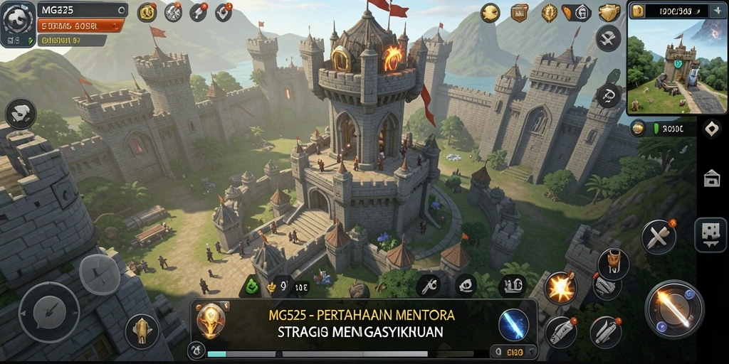 Screenshot permainan MG525 menampilkan aksi Tower Defense yang seru.