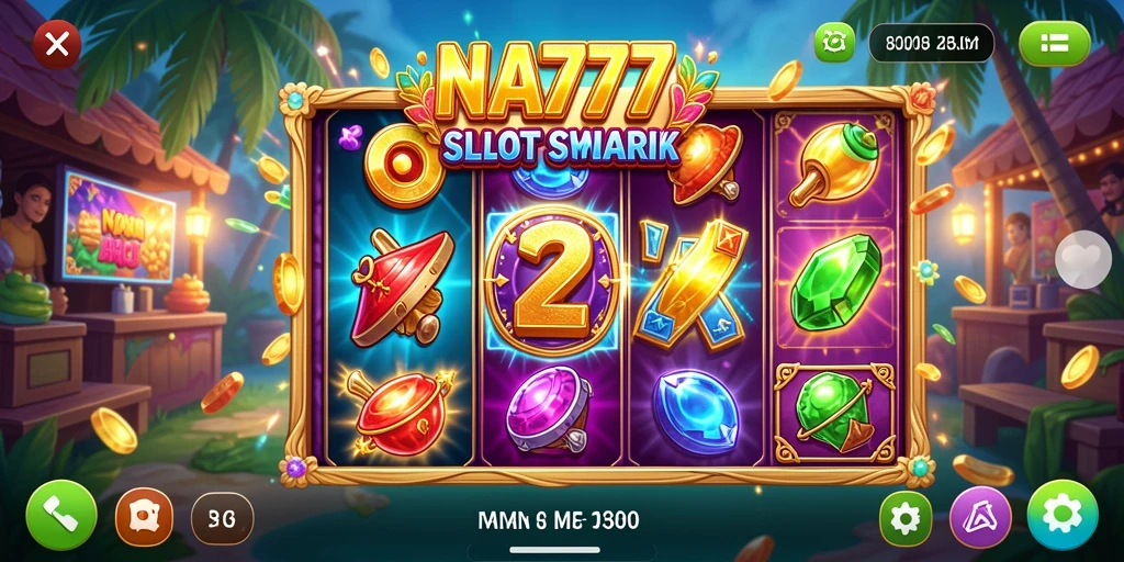 Tampilan gameplay NA777 yang memukau dengan animasi slot.