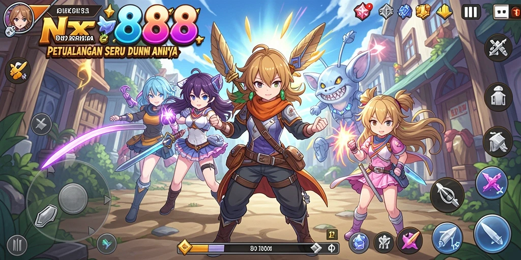 Gameplay menakjubkan di NX888 dengan karakter-karakter anime ikonik.