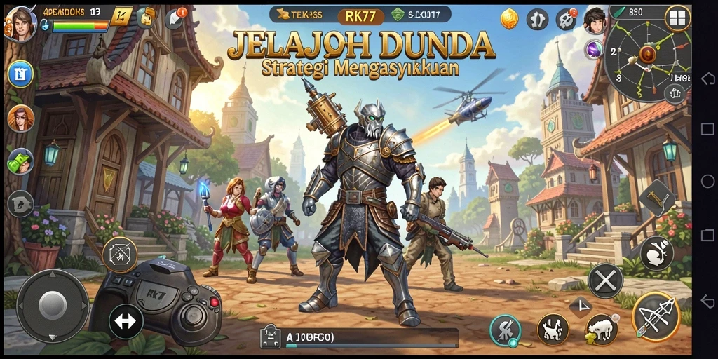 Screenshot menampilkan pertempuran strategis yang mendebarkan di RK77.