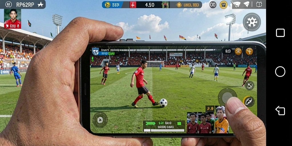 Gambaran gameplay seru sepak bola di RP62RP.