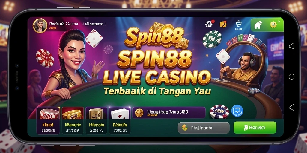 Tampilan gameplay SPIN88 yang menarik dan interaktif dengan dealer langsung.
