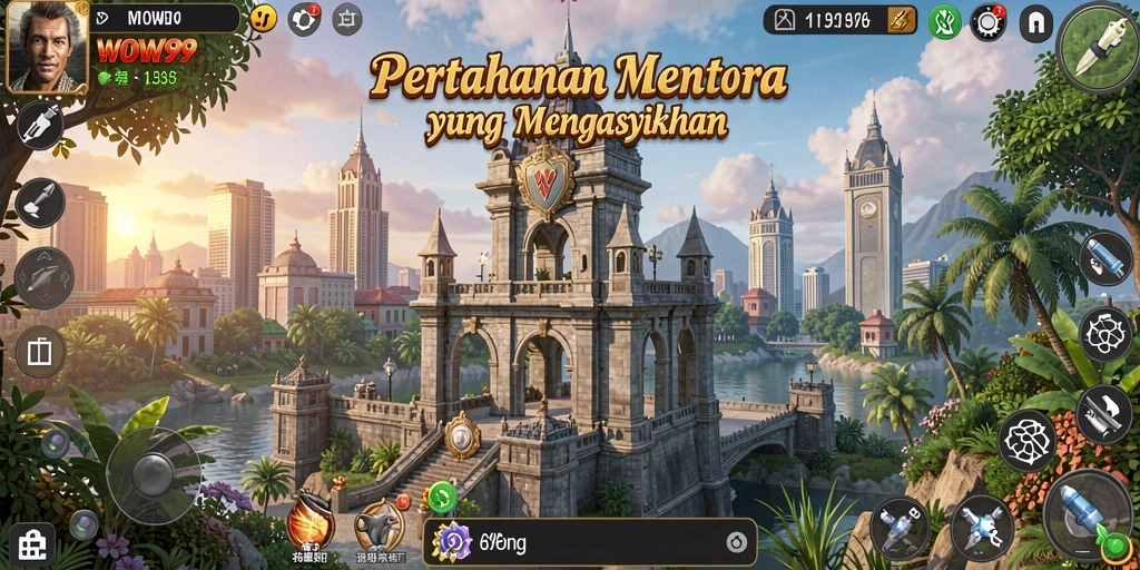 Tampilan strategis Tower Defense dalam gameplay WOW99 yang seru.
