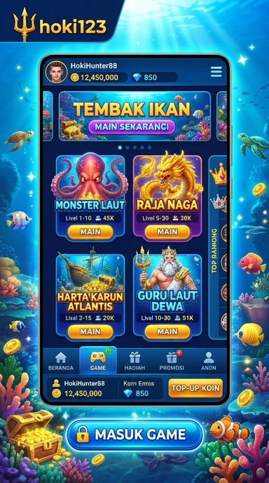 Tangkapan layar dari berbagai kategori aplikasi di hoki123.
